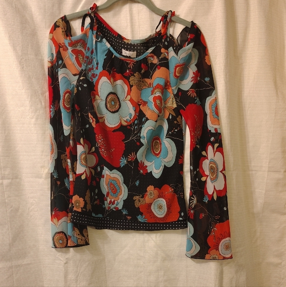 Floral Long Sleeve Women's Top